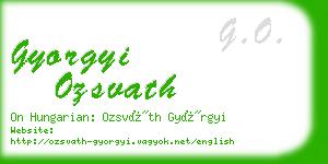 gyorgyi ozsvath business card